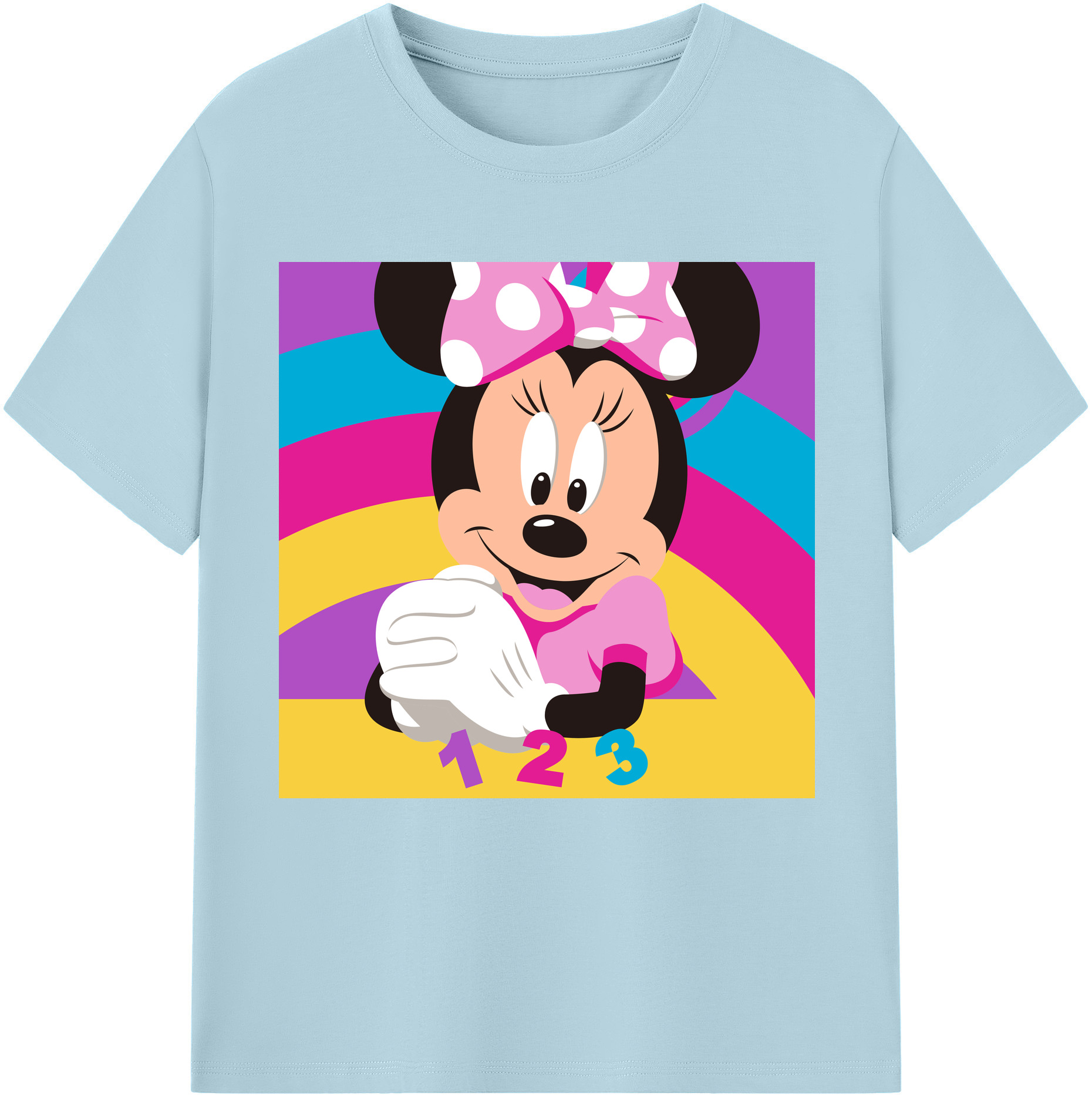 （画像用） ミッキーマウス Mickey Mouse 綿100％半袖Tシャツ（フロントプリント）